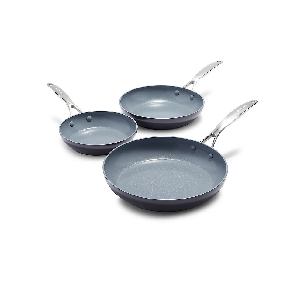 Ceramic Non-Stick 3-Piece Skillet Set