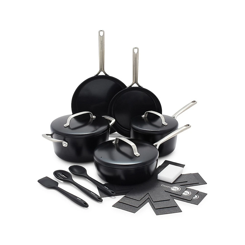 Infinite8 Ceramic Non-Stick 14-Piece Cookware & Pan Protectors Set