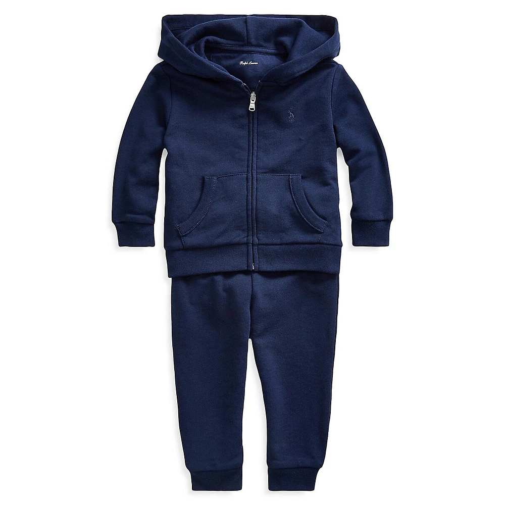 Baby Boy's 2-Piece French Terry Hoodie & Pant Set