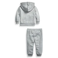 Ensemble pantalon et chandail à capuchon en tissu bouclette pour bébé garçon