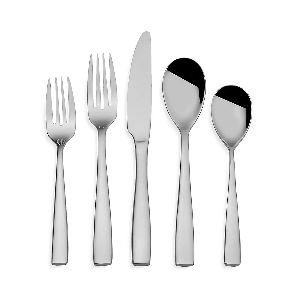 Mikasa Delano Black 20-Piece Stainless Steel Flatware Set