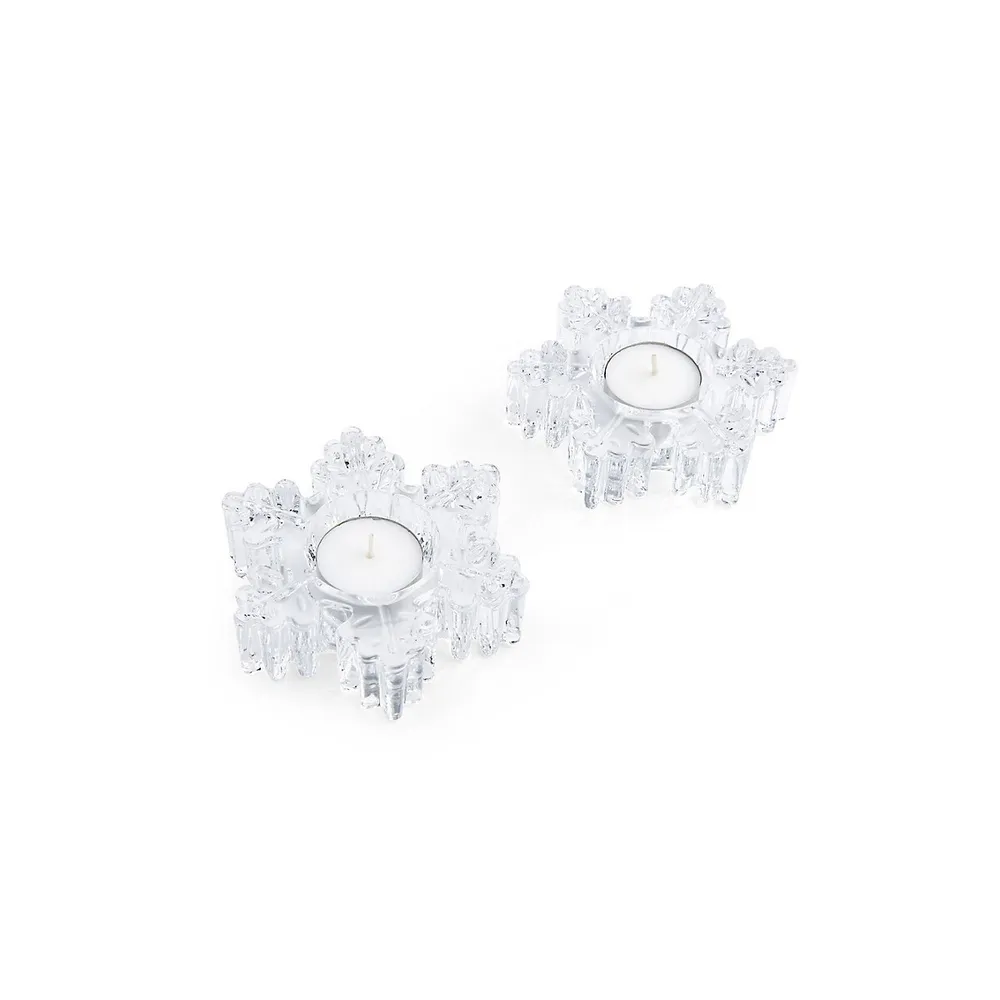 Rejoice Snowflake Votive 2-Piece Set