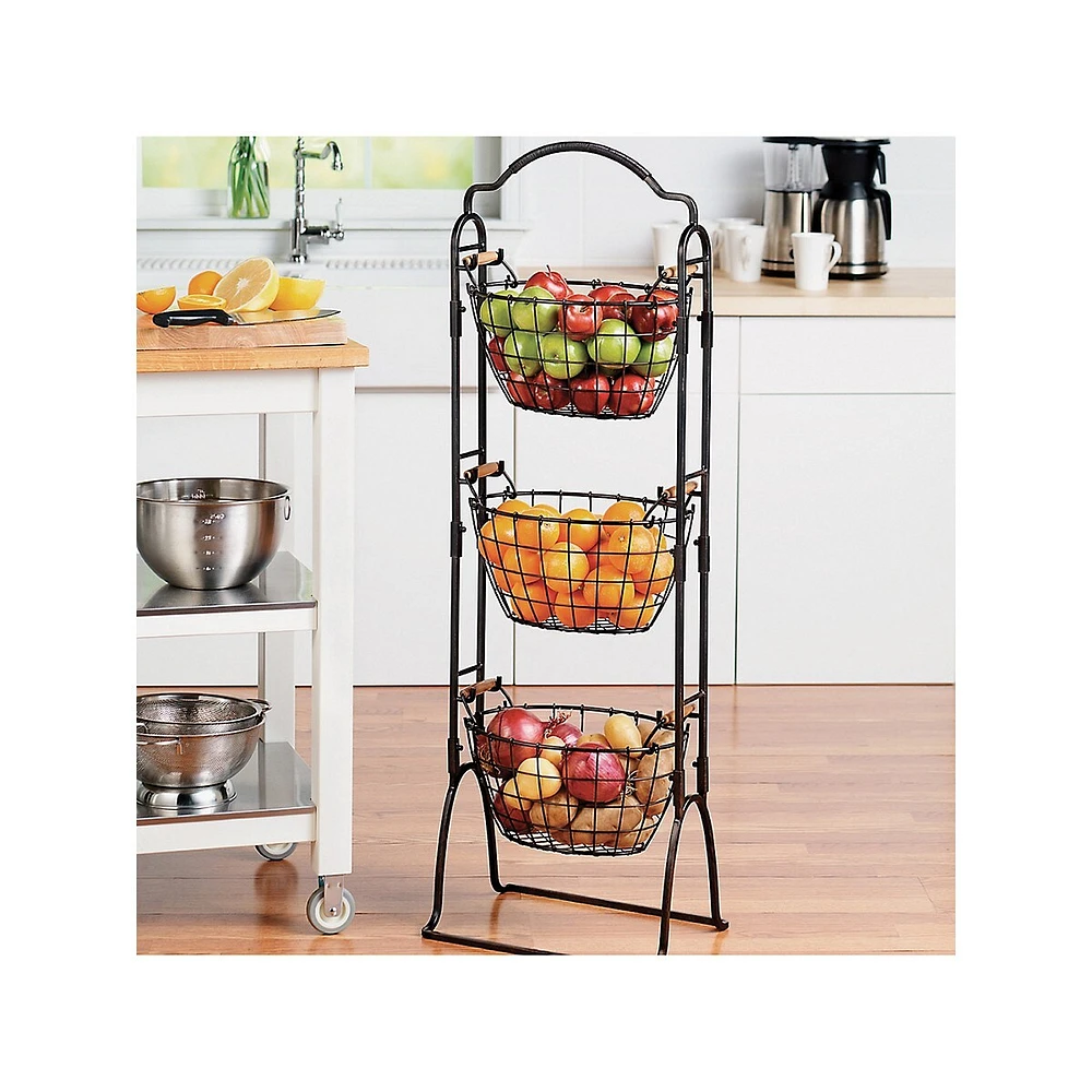 Harbor 3-Tier Market Basket