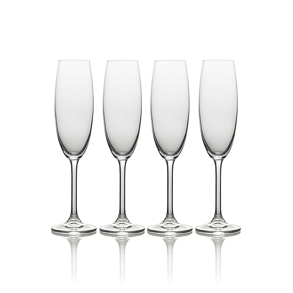 Julie 4-Piece Stem Flute Glass Set