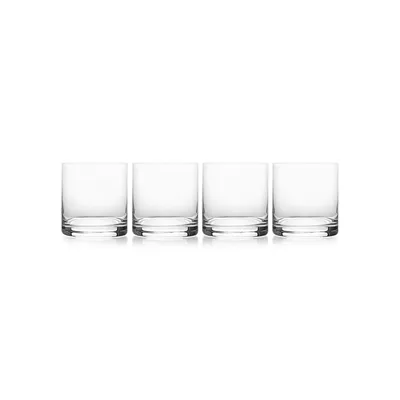Julie 4-Piece Crystal Double Old Fashioned Glass Set