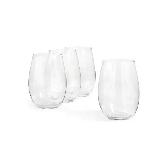 Gaia Stemless Wine Glasses 12-Piece Set