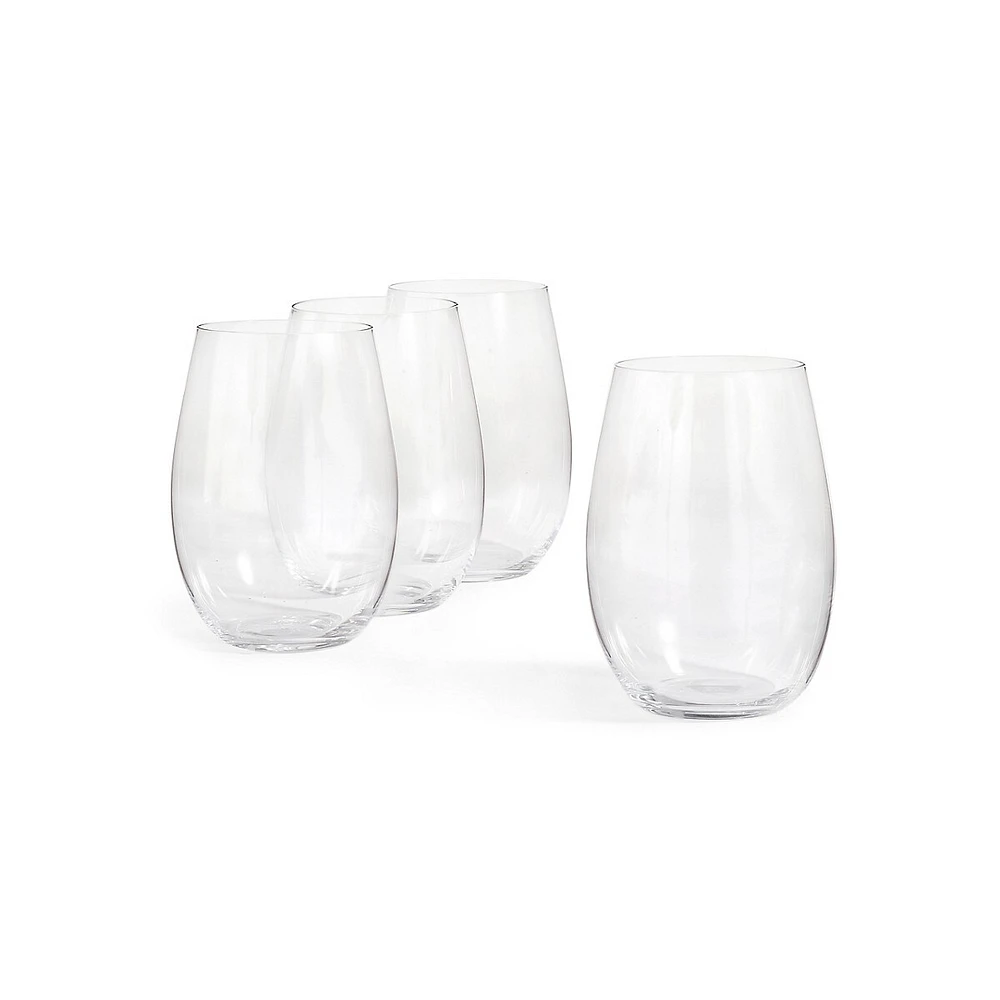 Set of 4 Julie Stemless Wine Glasses