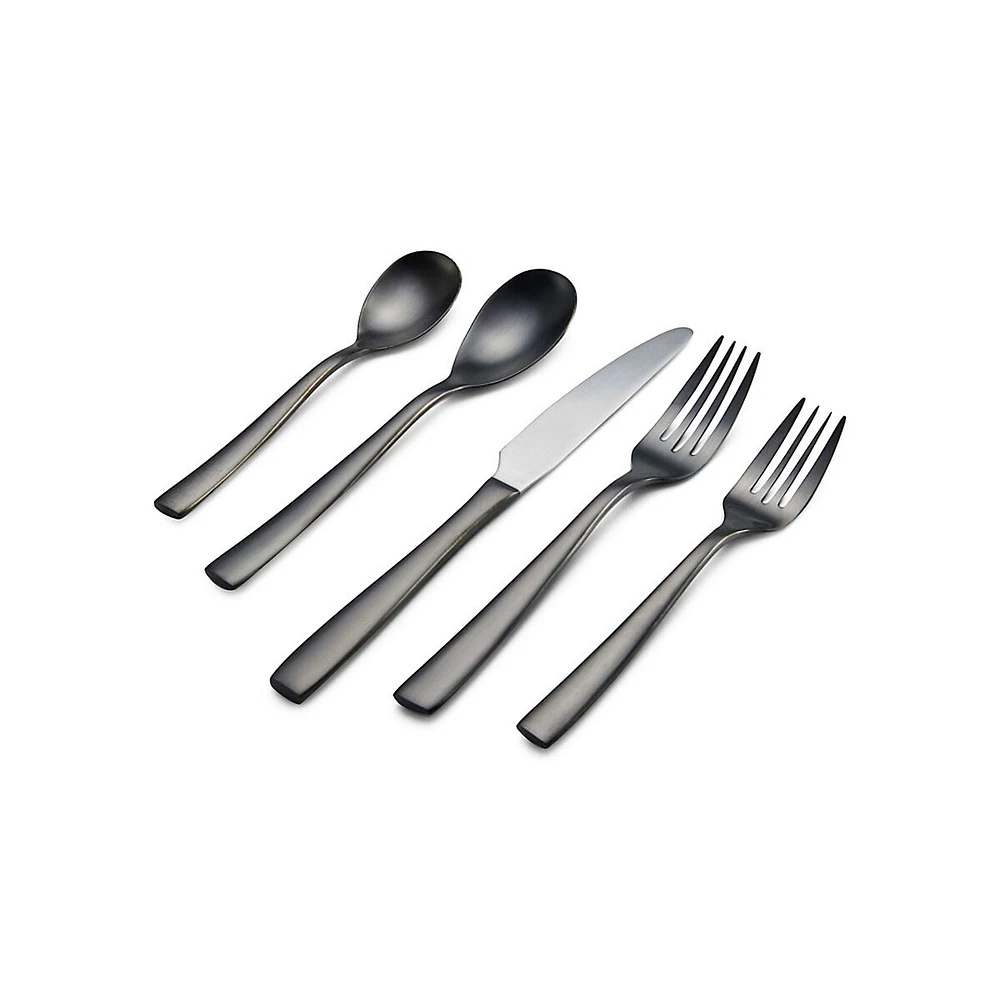 Delano Gunmetal 20-Piece Flatware Set