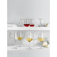 Celebrations 4-Piece Christmas Tree Stemless Wine Glass Set