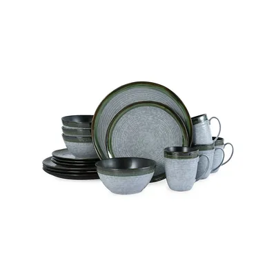 Willa Green 16-Piece Stoneware Dinnerware Set