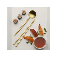 Studio Nova Gold 3-Piece Chopsticks & Spoon Set