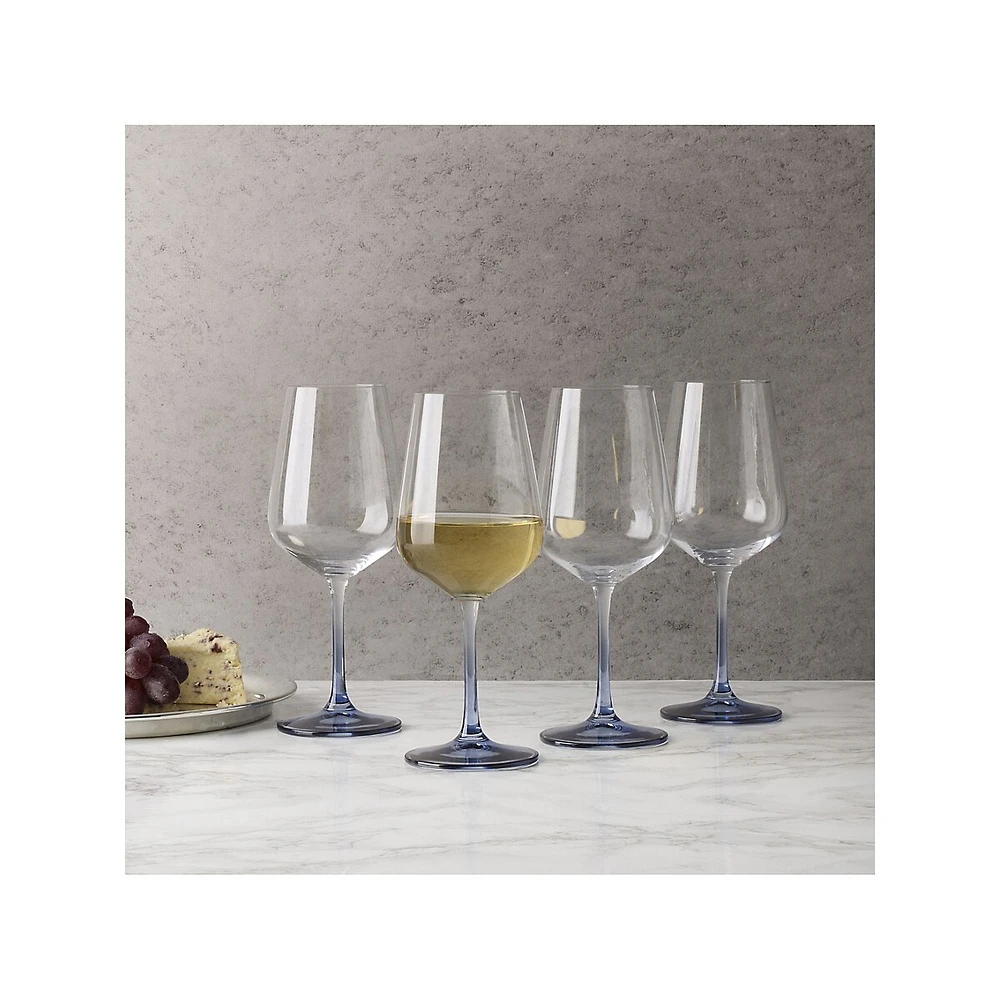 Ensemble de quatre verres à vin blanc ombré Gianna