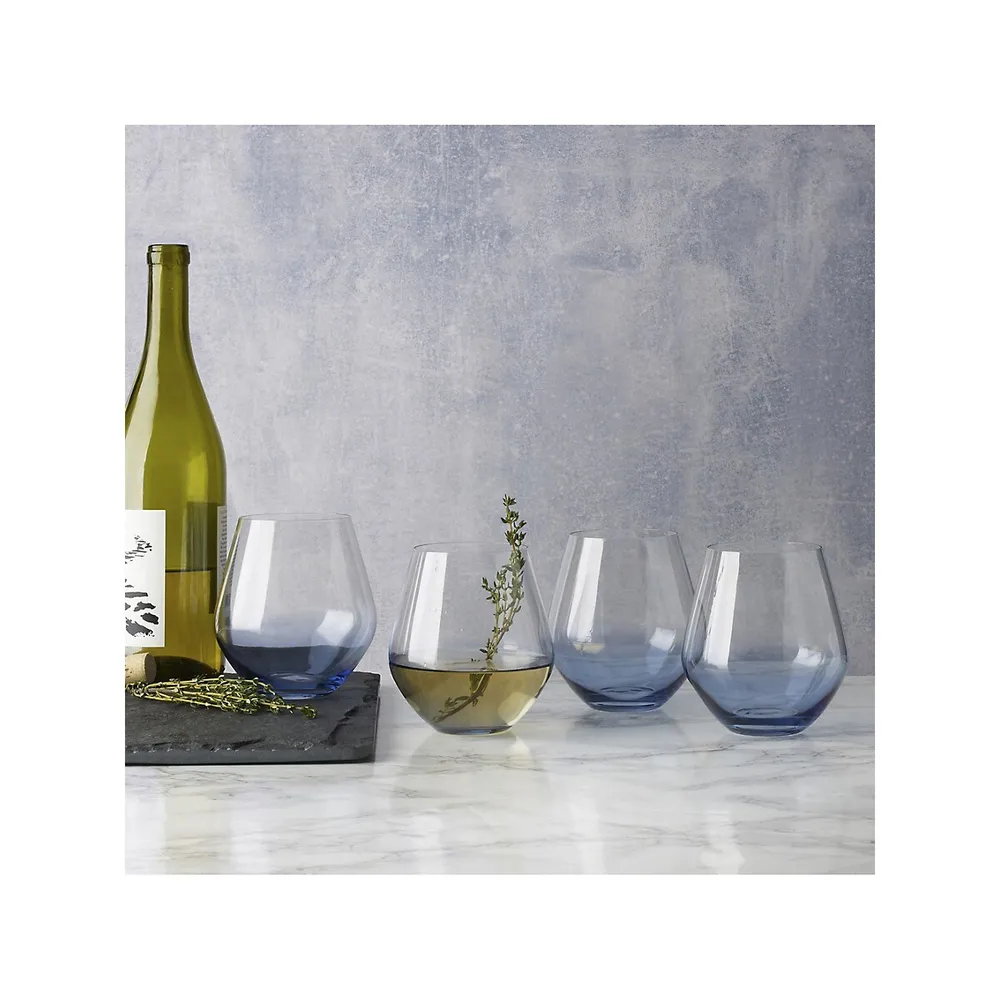 Gianna 4-Piece Ombre Stemless Wine Glass Set