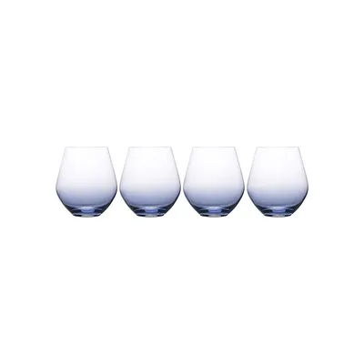 Ensemble de 4 verres à vin sans pied Gianna effet ombré