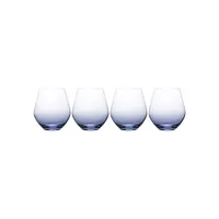 Ensemble de 4 verres à vin sans pied Gianna effet ombré