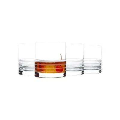 Ensemble de verres à whisky double en cristal Cal, quatre pièces