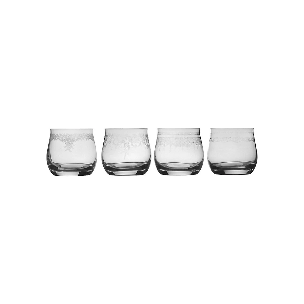 Ensemble de quatre verres à whisky double Amelia