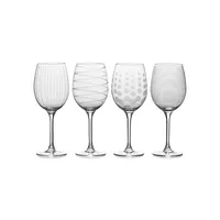 Cheers 4-Piece White Wine Glass Set