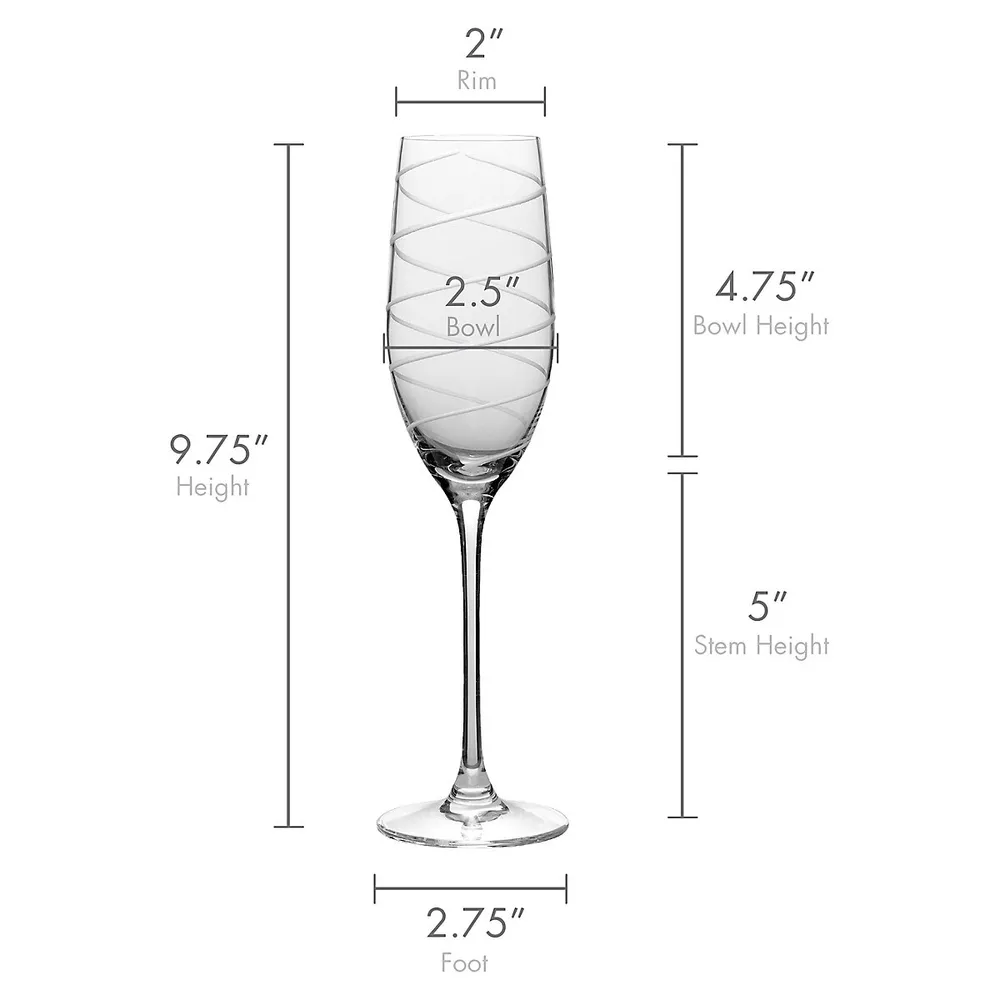 Cheers 4-Piece Flute Glass Set