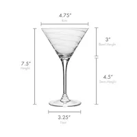 Cheers 4-Piece Martini Glass Set