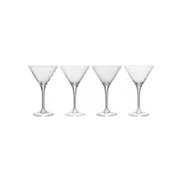 Cheers 4-Piece Martini Glass Set