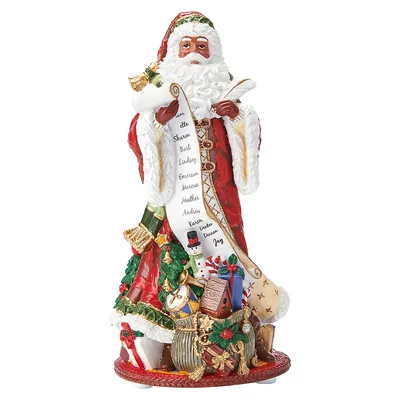 10.75-Inch Holiday Home Musical Santa Figurine