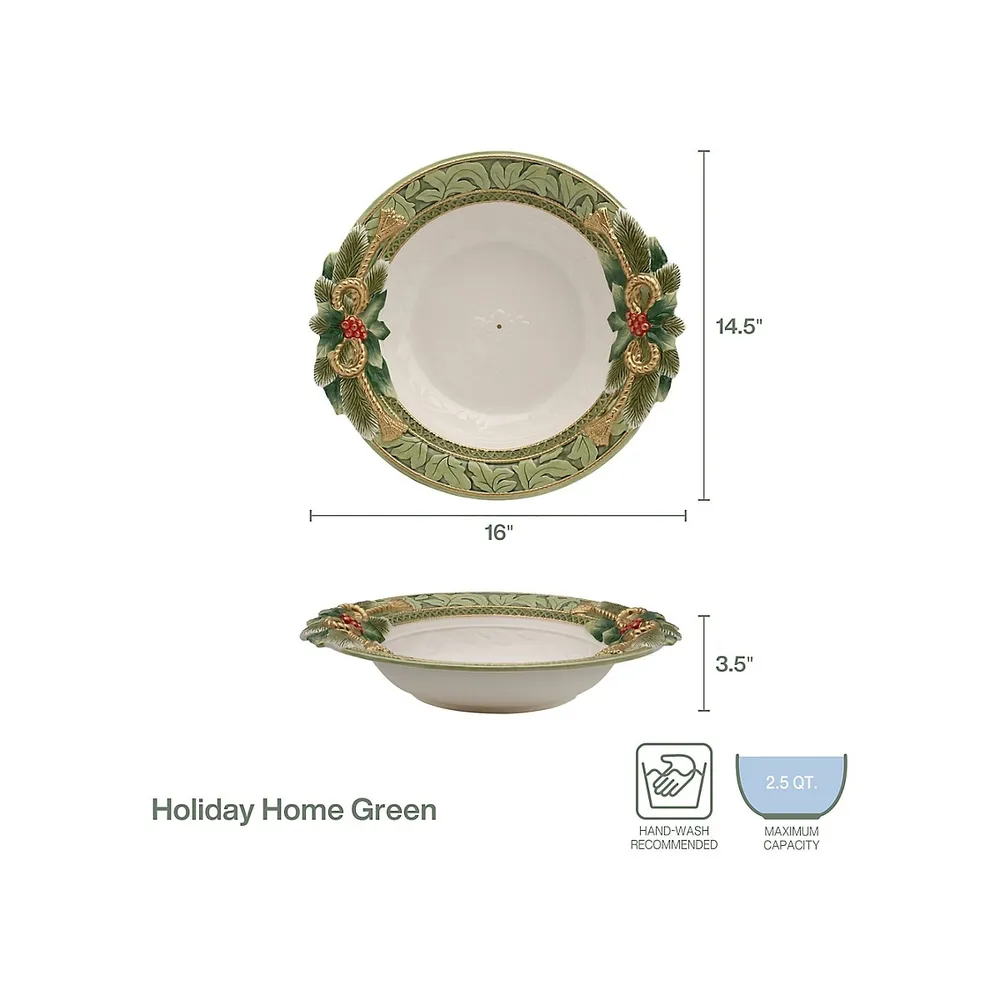 Holiday Home Earthenware Large Serve Bowl