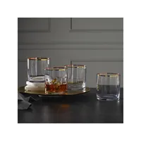 Julie Gold 4-Piece Double Old-Fashioned Glass Set