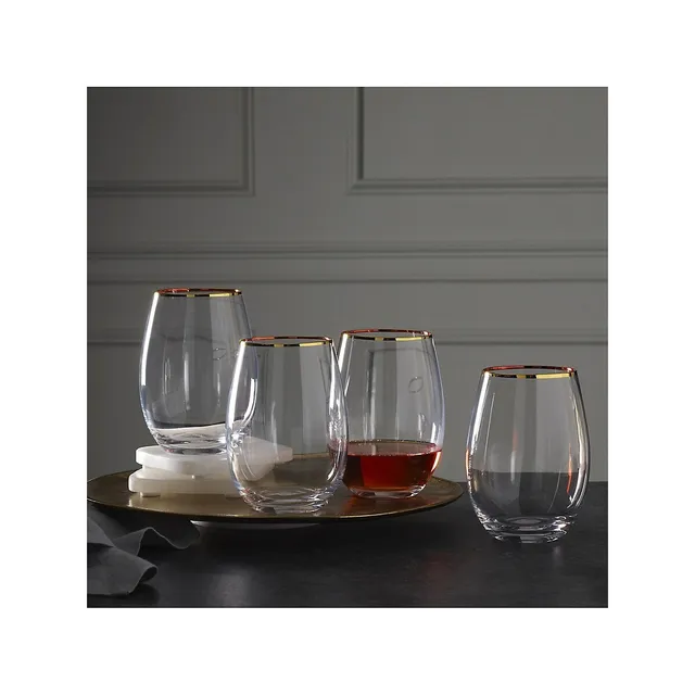 Julie Gold Set of 4 Stemless Wine Glasses – Mikasa