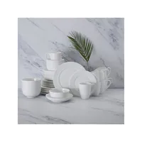 Service de vaisselle de 40 pièces en porcelaine tendre Lux