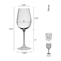 Verve 4-Piece Stem White Wine Glass Set