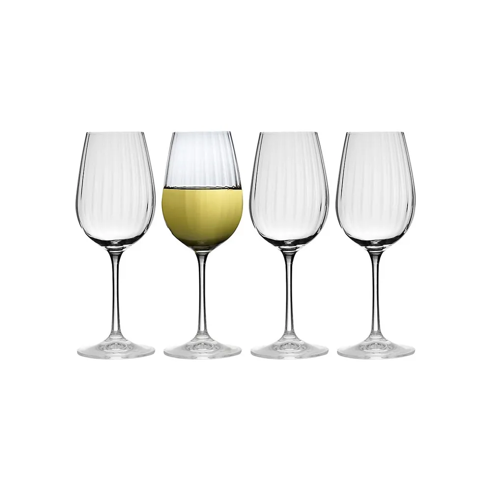 Galway Crystal Erne Wine Glasses (Set of 4), Transparent : : Home