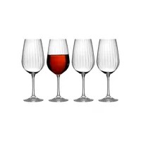 Ensemble de verres à vin rouge avec pied Verve, quatre pièces