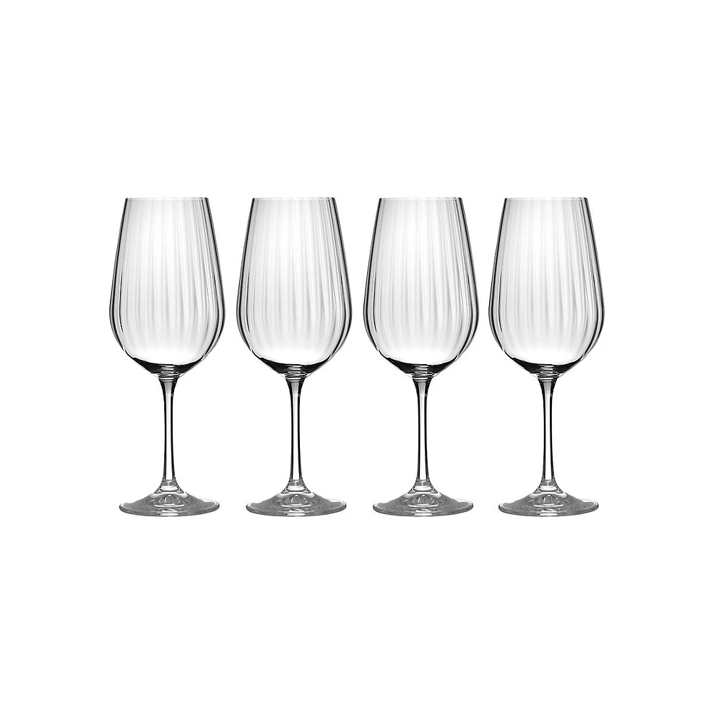 Waterfall Red Wine Glasses, Set of 4