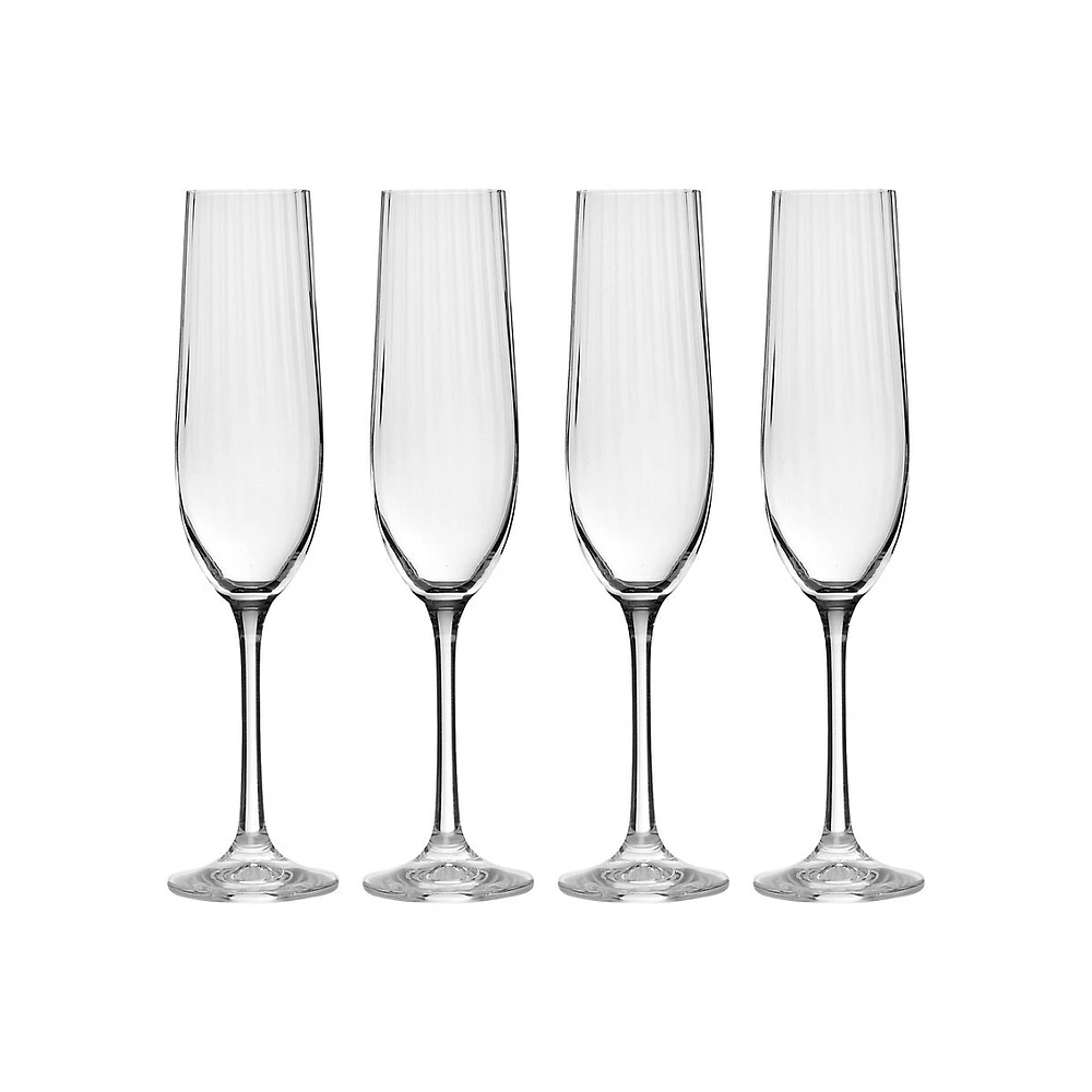 Verve 4-Piece Flute Glass Set