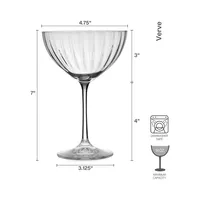 Verve 4-Piece Cocktail Coupe Glass Set
