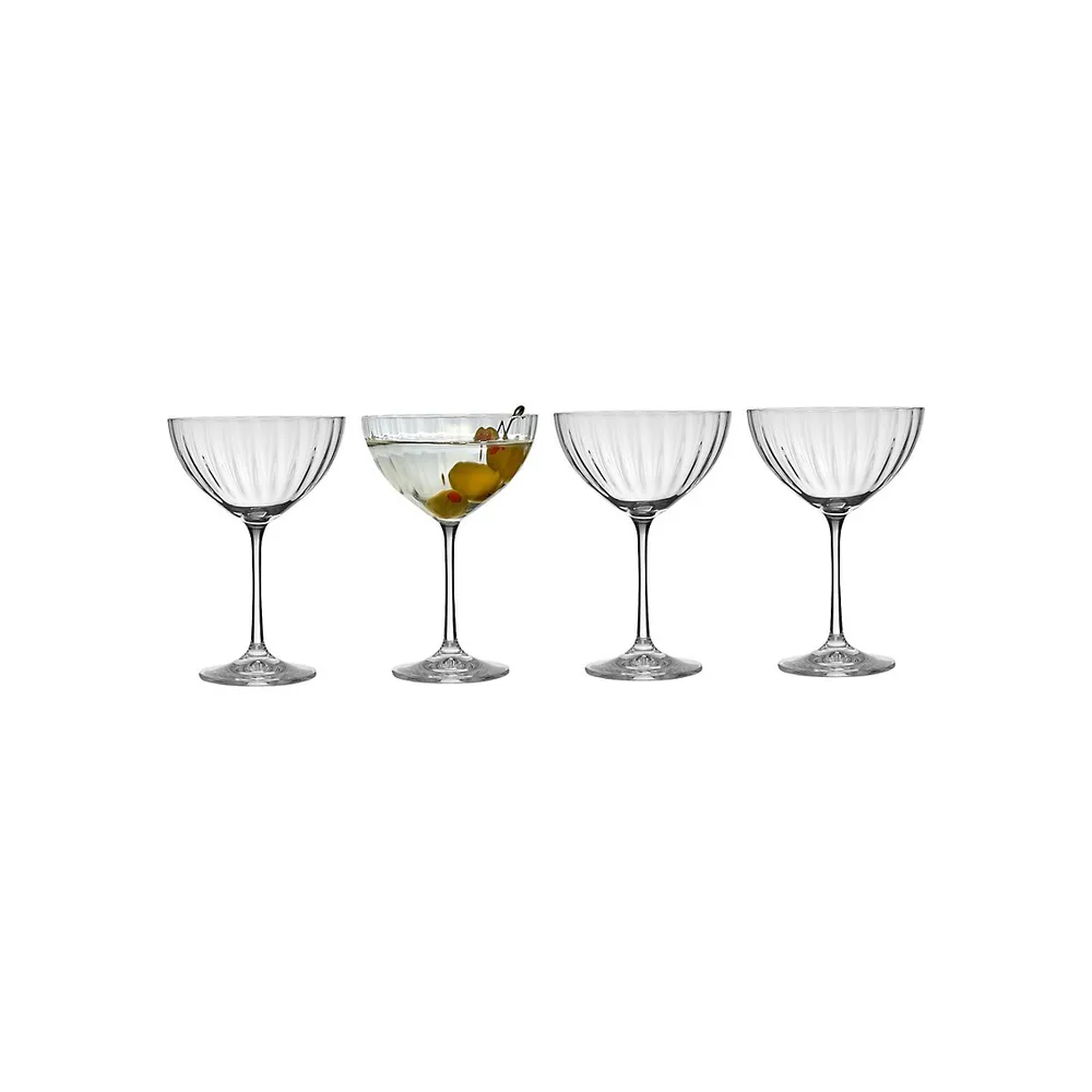 Verve 4-Piece Cocktail Coupe Glass Set