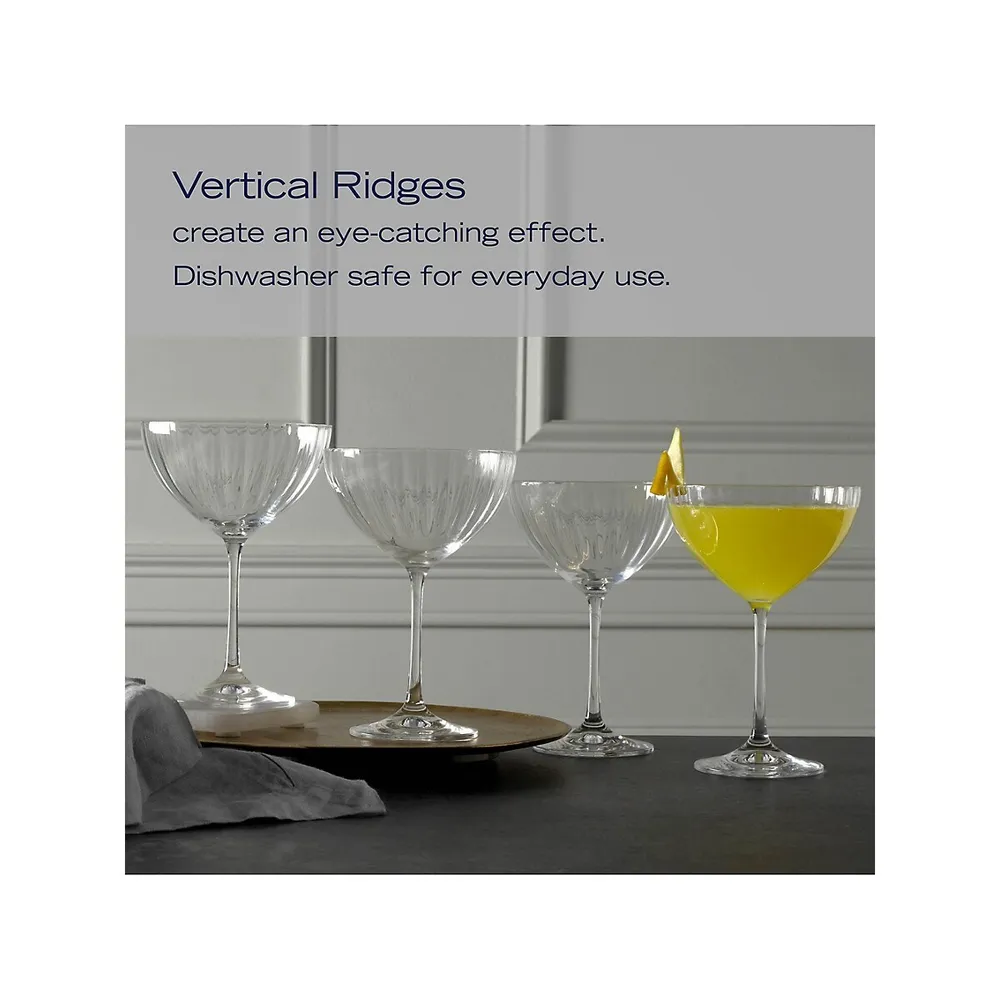 Verve 4-Piece Cocktail Coupe Glass Set