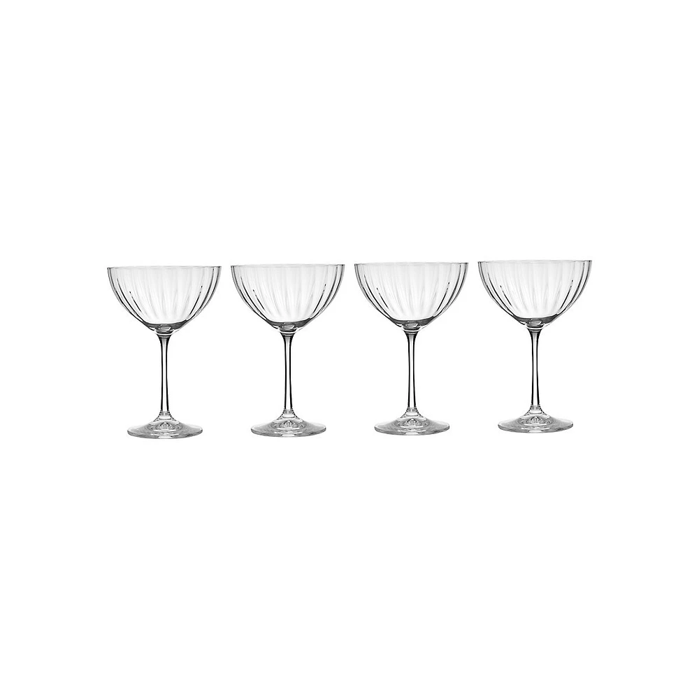 Verve 4-Piece Cocktail Coupe Glass Set