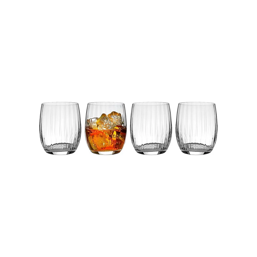 Verve 4-Piece Stemless Spirits Glass Set