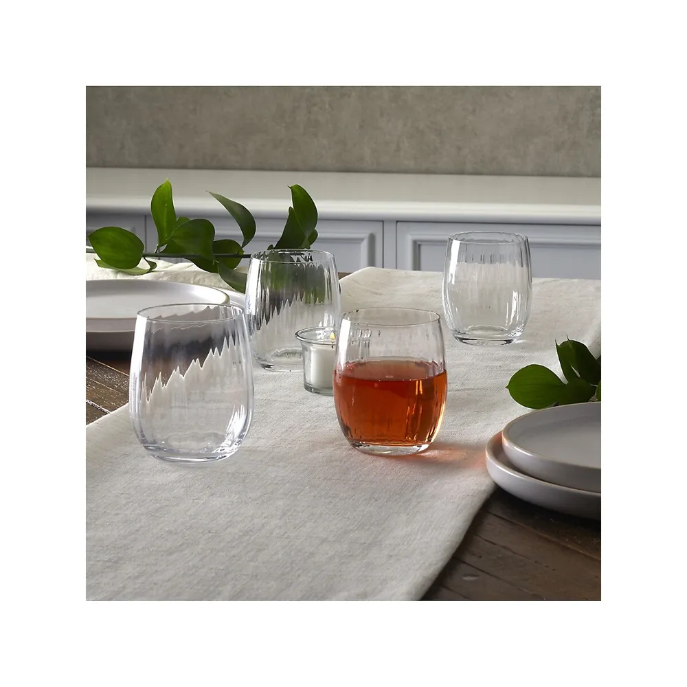 Verve 4-Piece Stemless Spirits Glass Set