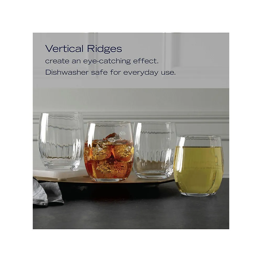 Verve 4-Piece Stemless Spirits Glass Set