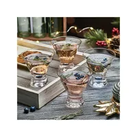 Party 4-Piece Stemless Martini Glass Set
