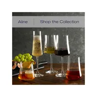 Aline 4-Piece Stemless Double-Old-Fashion Wine Glass Set