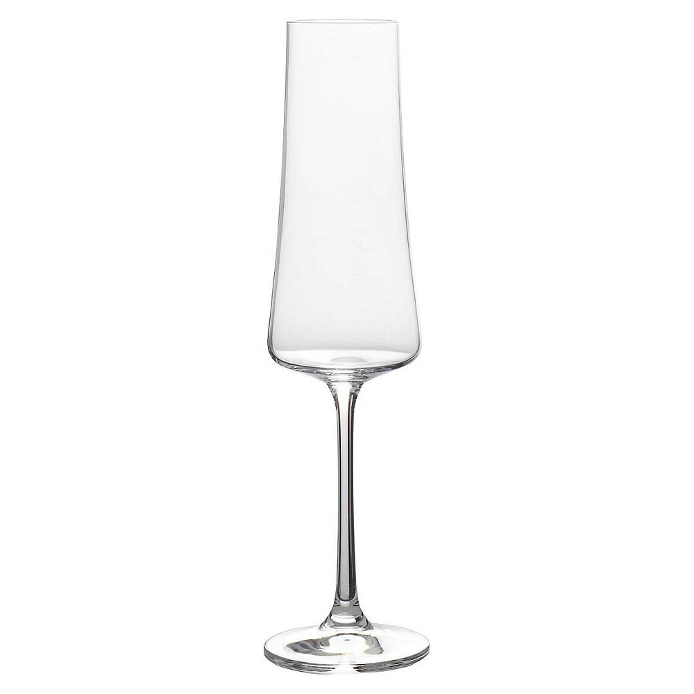 Mikasa Julie Glass Champagne Flute, 8-Ounce, Set of 4