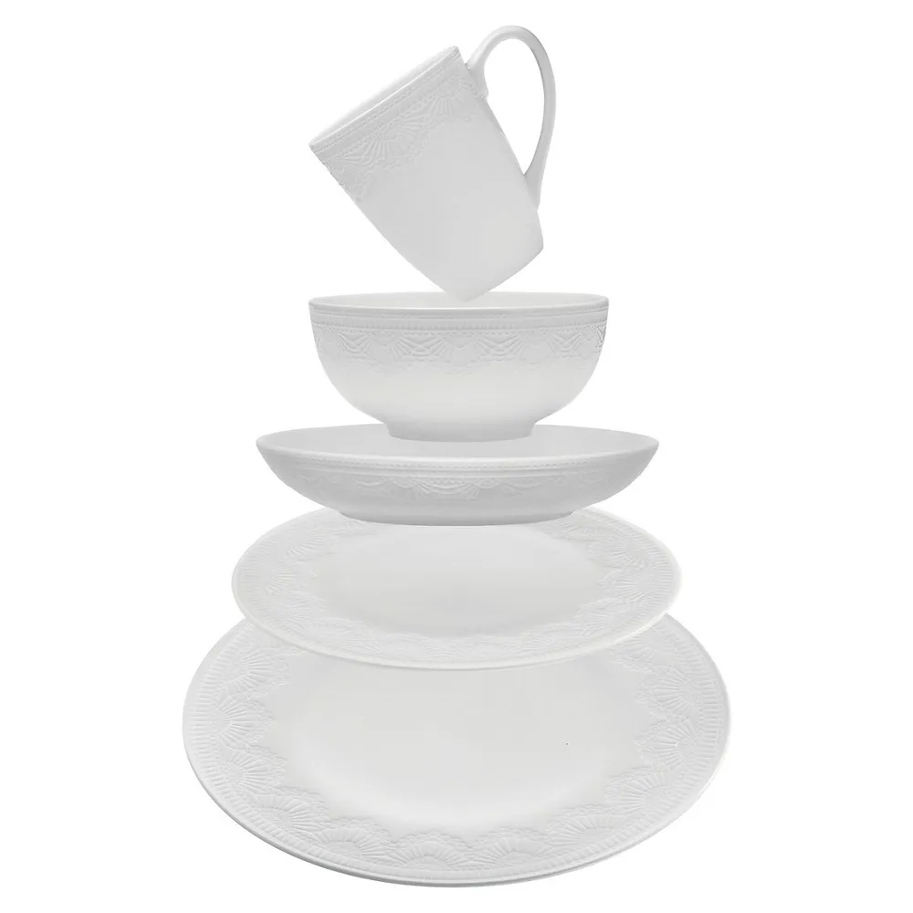 Ava 40-Piece Bone China Dinnerware Set