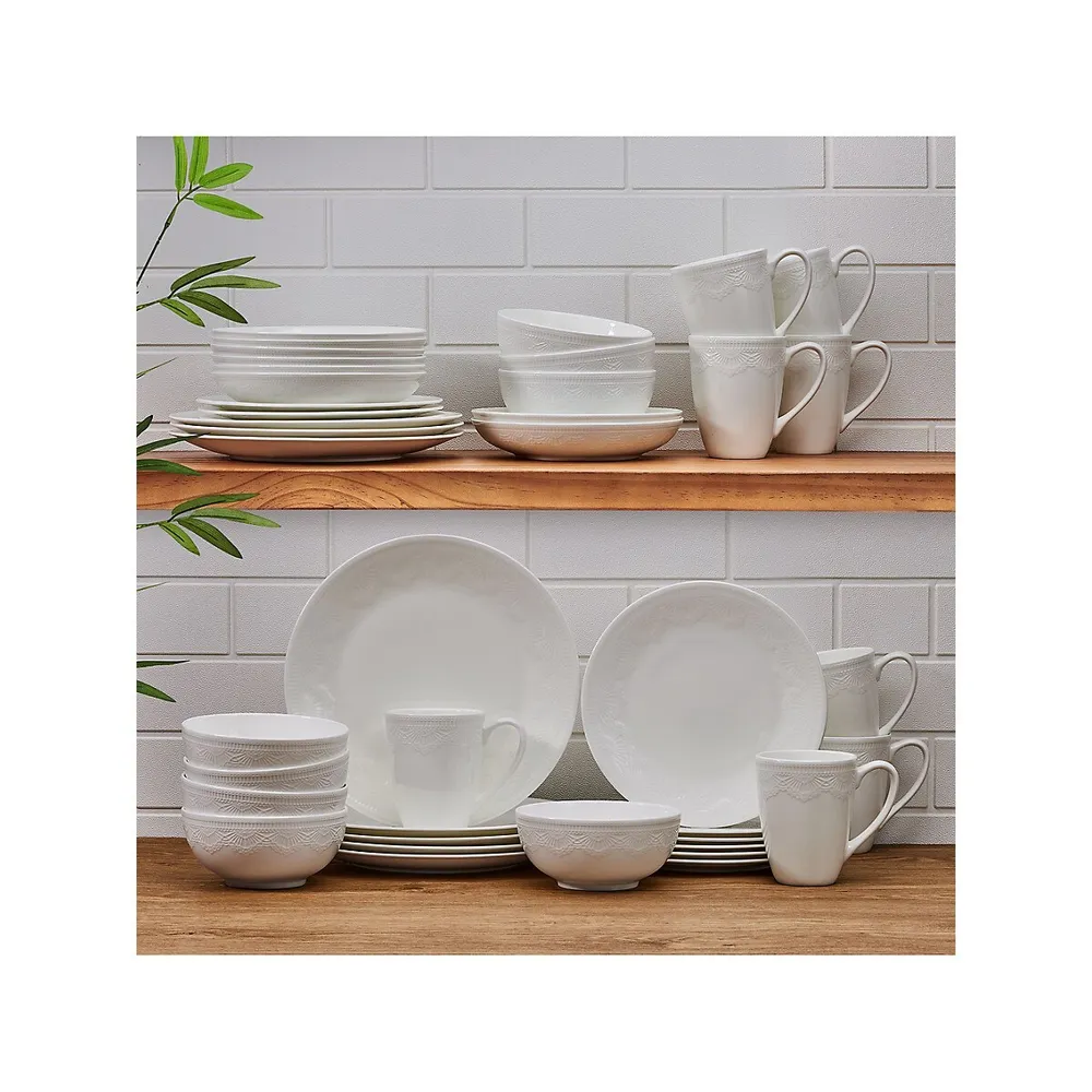 Ava 40-Piece Bone China Dinnerware Set