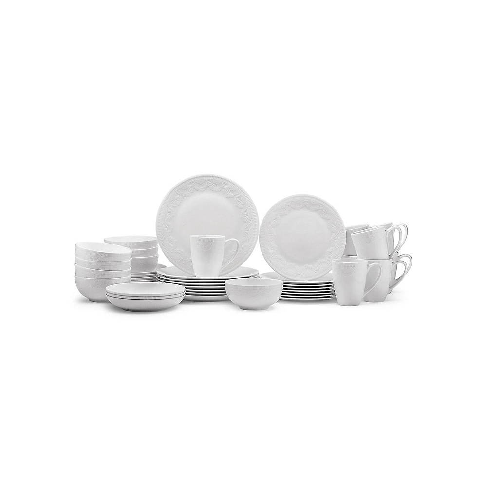 Ava 40-Piece Bone China Dinnerware Set