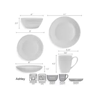 Ashley 40-Piece Bone China Dinnerware Set