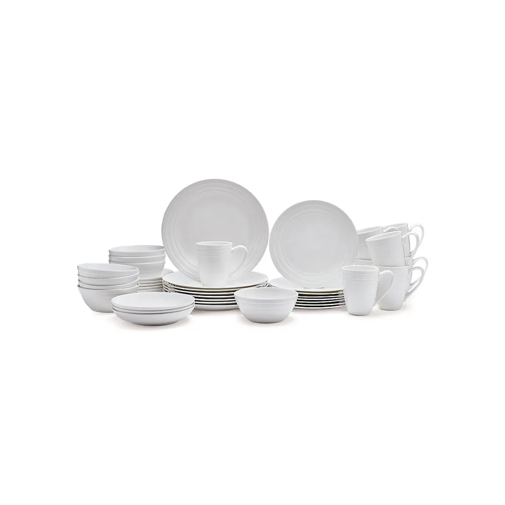 Hudson Valley Porcelain China Dinnerware Set - Service for 4